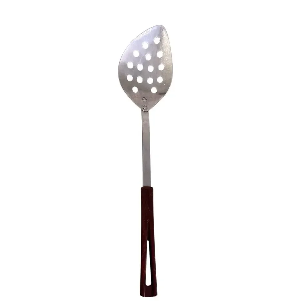 STANHOME Stainless Large Slotted Serving Spoon Vintage 14” Teardrop
